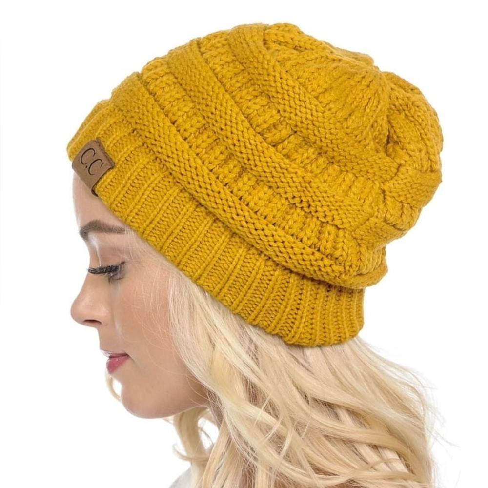 C.C Chunky Knit Slouchy Beanie Hat
